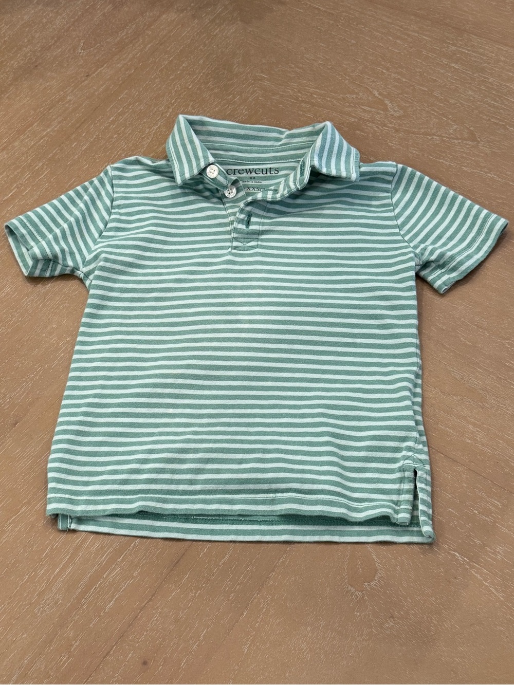 Crewcuts Boys' Green Striped Polo Shirt